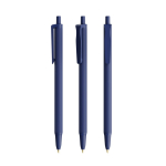 Bolígrafo de plástico con cuerpo de goma Softfeel® y tinta negra BIC® color azul marino