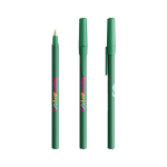 Bolígrafo de plástico de escritura suave con tinta azul Round Stic BIC® color verde