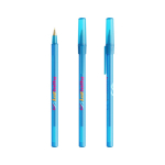 Bolígrafo de plástico de escritura suave con tinta azul Round Stic BIC®