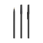Bolígrafo de plástico diseño clásico y escritura negra Round Stic BIC® color negro