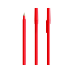 Bolígrafo de plástico diseño clásico y escritura negra Round Stic BIC® color rojo