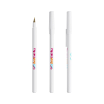 Bolígrafo de plástico diseño clásico y escritura negra Round Stic BIC® color blanco