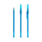 Bolígrafo de plástico diseño clásico y escritura negra Round Stic BIC®