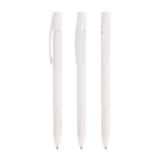 Bolígrafo de plástico con pulsador retráctil y tinta negra BIC® color blanco
