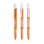 Bolígrafo de plástico con pulsador retráctil y tinta negra BIC® color naranja transparente