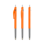 Bolígrafo de plástico retráctil y ergonómico con tinta azul BIC® color naranja