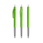 Bolígrafo de plástico retráctil y ergonómico con tinta azul BIC® color verde manzana