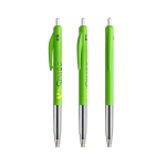 Bolígrafo de plástico retráctil y ergonómico con tinta azul BIC® color verde manzana