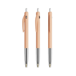 Bolígrafo de plástico retráctil y ergonómico con tinta azul BIC® color naranja pastel