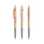 Bolígrafo de plástico retráctil y ergonómico con tinta azul BIC® color naranja pastel