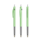 Bolígrafo de plástico retráctil y ergonómico con tinta azul BIC® color verde pastel