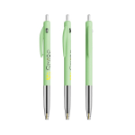 Bolígrafo de plástico retráctil y ergonómico con tinta azul BIC® color verde pastel