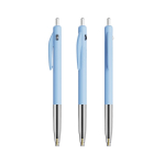 Bolígrafo de plástico retráctil y ergonómico con tinta azul BIC® color azul pastel