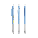 Bolígrafo de plástico retráctil y ergonómico con tinta azul BIC® color azul pastel