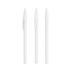 Bolígrafo de plástico con capuchón clásico y tinta negra Style BIC® color blanco
