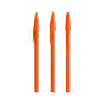 Bolígrafo de plástico con capuchón clásico y tinta negra Style BIC® color naranja