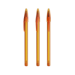Bolígrafo de plástico con capuchón clásico y tinta negra Style BIC® color naranja transparente