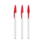 Bolígrafo de plástico con capuchón clásico y escritura azul Style BIC® color rojo