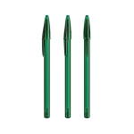 Bolígrafo de plástico con capuchón clásico y escritura azul Style BIC® color verde transparente