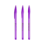 Bolígrafo de plástico con capuchón clásico y escritura azul Style BIC® color violeta transparente