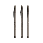 Bolígrafo de plástico con capuchón clásico y escritura azul Style BIC® color negro transparente