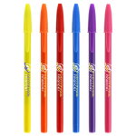 Bolígrafo de plástico con capuchón clásico y escritura azul Style BIC® vista trasera