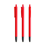 Bolígrafo de plástico con puntero táctil y tinta azul Clic Stic BIC® color rojo