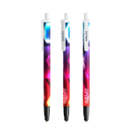 Bolígrafo de plástico con puntero táctil y tinta azul Clic Stic BIC® color blanco