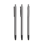 Bolígrafo de plástico con puntero táctil y tinta azul Clic Stic BIC® color plateado