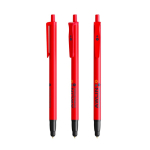 Bolígrafo de plástico con función táctil y escritura negra Clic Stic BIC® color rojo