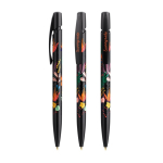 Bolígrafo de plástico con clip personalizable y tinta azul BIC® color negro