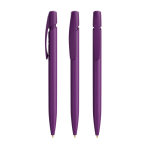 Bolígrafo de plástico con clip personalizable y tinta azul BIC® color morado