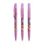 Bolígrafo de plástico con clip personalizable y tinta azul BIC® color lila