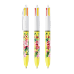 Bolígrafo de plástico con cuerpo amarillo y tinta de 4 colores Sun BIC® color amarillo