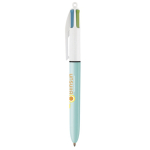 Bolígrafo de plástico con tinta de 4 colores novedosos BIC® color blanco vista trasera