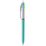 Bolígrafo de plástico con tinta de 4 colores novedosos BIC® color aguamarina