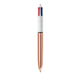 Bolígrafo de plástico de colores metálicos con tinta de 4 colores BIC® color naranja