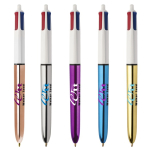 Bolígrafo de plástico de colores metálicos con tinta de 4 colores BIC® color naranja vista trasera