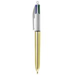 Bolígrafo de plástico de colores metálicos con tinta de 4 colores BIC®