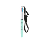 Bolígrafo de plástico con cinta para colgar y tinta de 4 colores BIC® vista principal