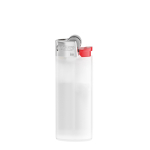 Mechero de plástico compacto con seguridad infantil BIC® J25 color blanco transparente