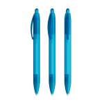 Bolígrafo de plástico perfil ancho con escritura azul Wide Body BIC® color azul claro transparente