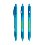 Bolígrafo de plástico perfil ancho con escritura azul Wide Body BIC® color azul claro transparente