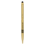 Bolígrafo metálico función táctil y tinta azul Sleek Stylus BIC® color dorado