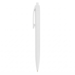 Bolígrafo de plástico con mecanismo retráctil y escritura azul BIC® color blanco