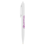 Bolígrafo de plástico con mecanismo retráctil y escritura azul BIC® color blanco