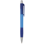 Bolígrafo de plástico translúcido y tinta azul Striped Grip BIC® color azul