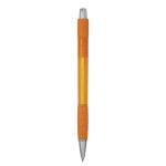Bolígrafo de plástico translúcido y tinta azul Striped Grip BIC® color naranja