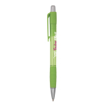 Bolígrafo de plástico translúcido y tinta azul Striped Grip BIC® color verde lima
