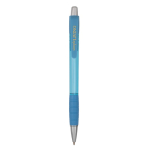 Bolígrafo de plástico translúcido y tinta azul Striped Grip BIC® color azul cian